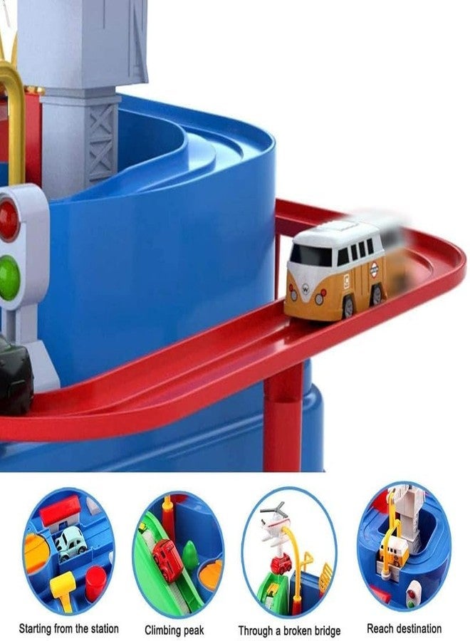 Coracy Car Race Tracks Toy | Car Adventure Toy for 0-3 Years, Boys, Girls & Kids | Playset City Rescue Activity for Toddlers | Pre Educational Learning Puzzle Gift for Babies - Image 2